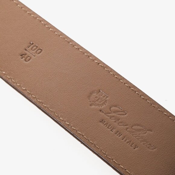 Loro Piana Alsavel Tan Suede Palladium Buckle Belt - Picture 8 of 8